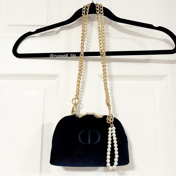 Dior Beauty Blue Velvet Mini Bag - Picture 1 of 11